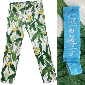 J. McLAUGHLIN Tropical Floral LEXI JEANS Size 14